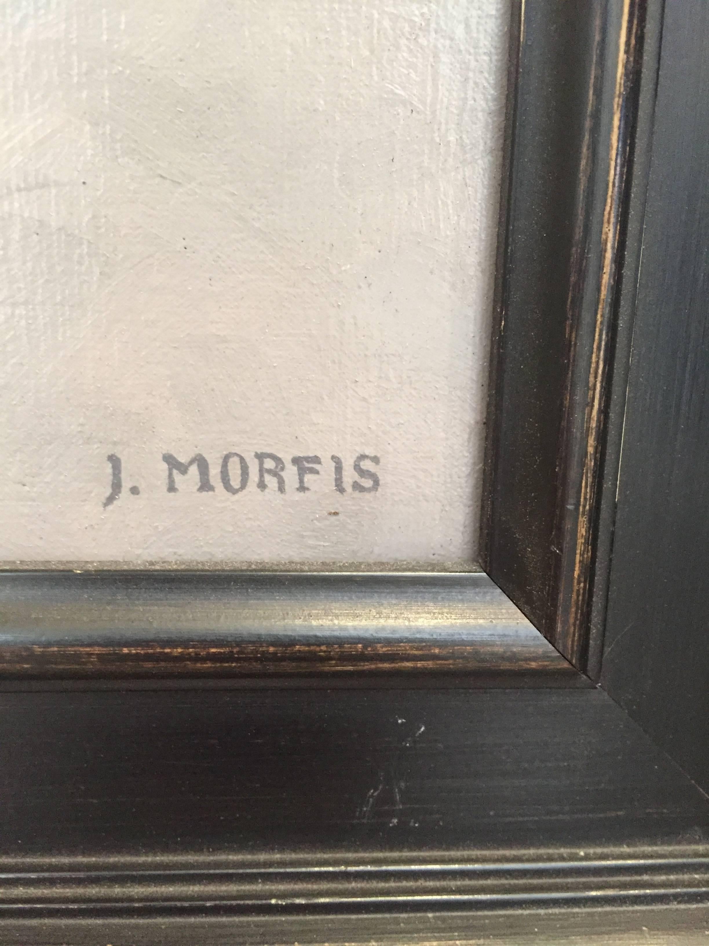 Aristocrats Misfortune - Gray Still-Life Painting by John Morfis