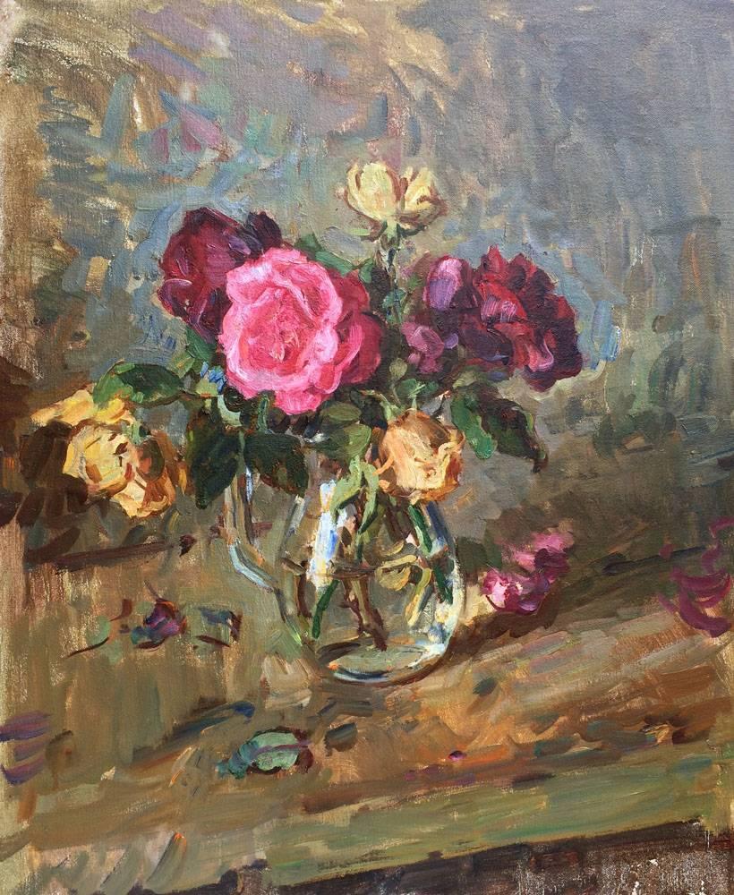 Ben Fenske Still-Life Painting - Roses