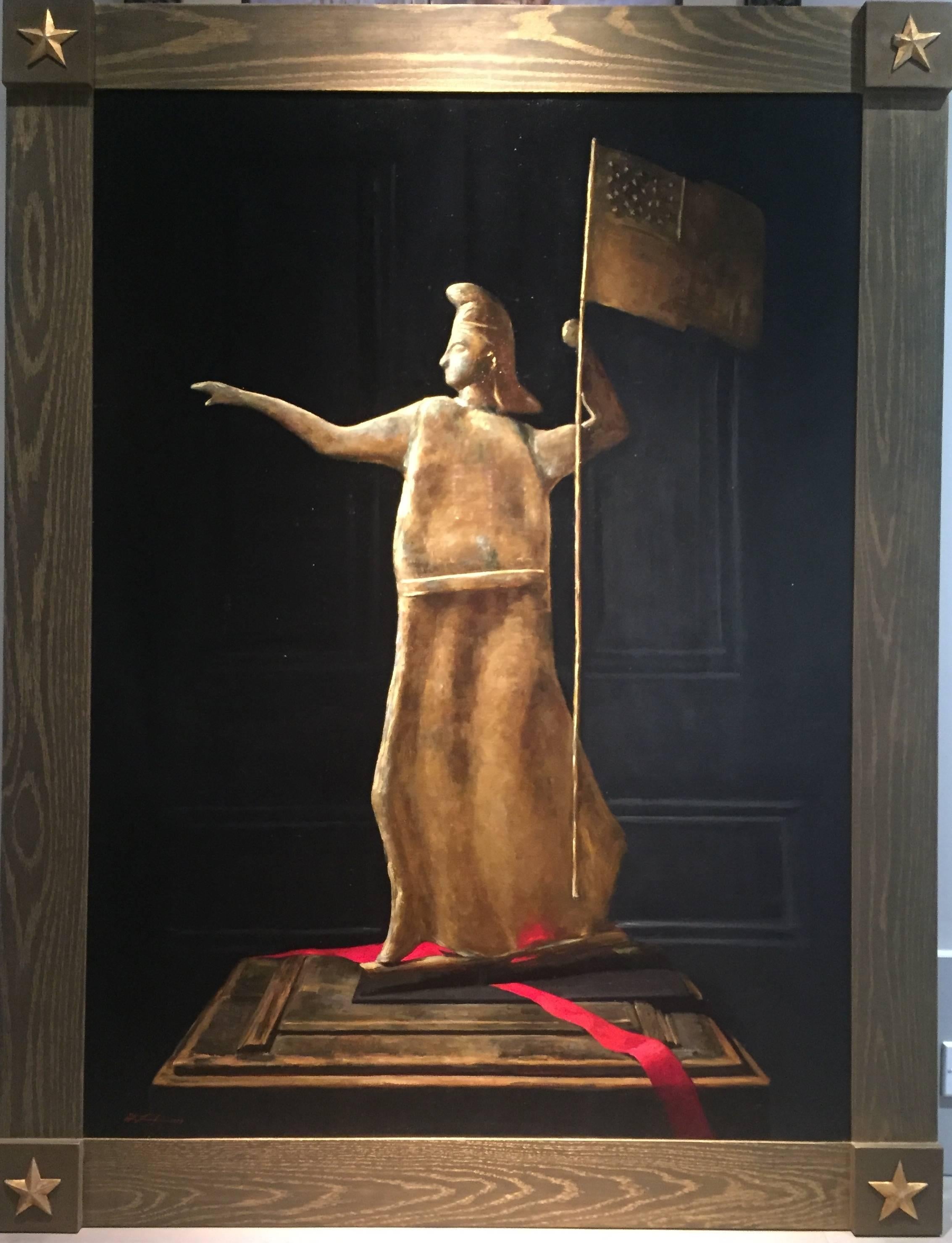 Dea della Libertà - banderuola - Painting di Sarah Lamb