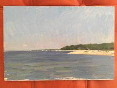 "Long Beach" 2015 contemporary plein air oil painting Hamptons, Sag Harbor NY