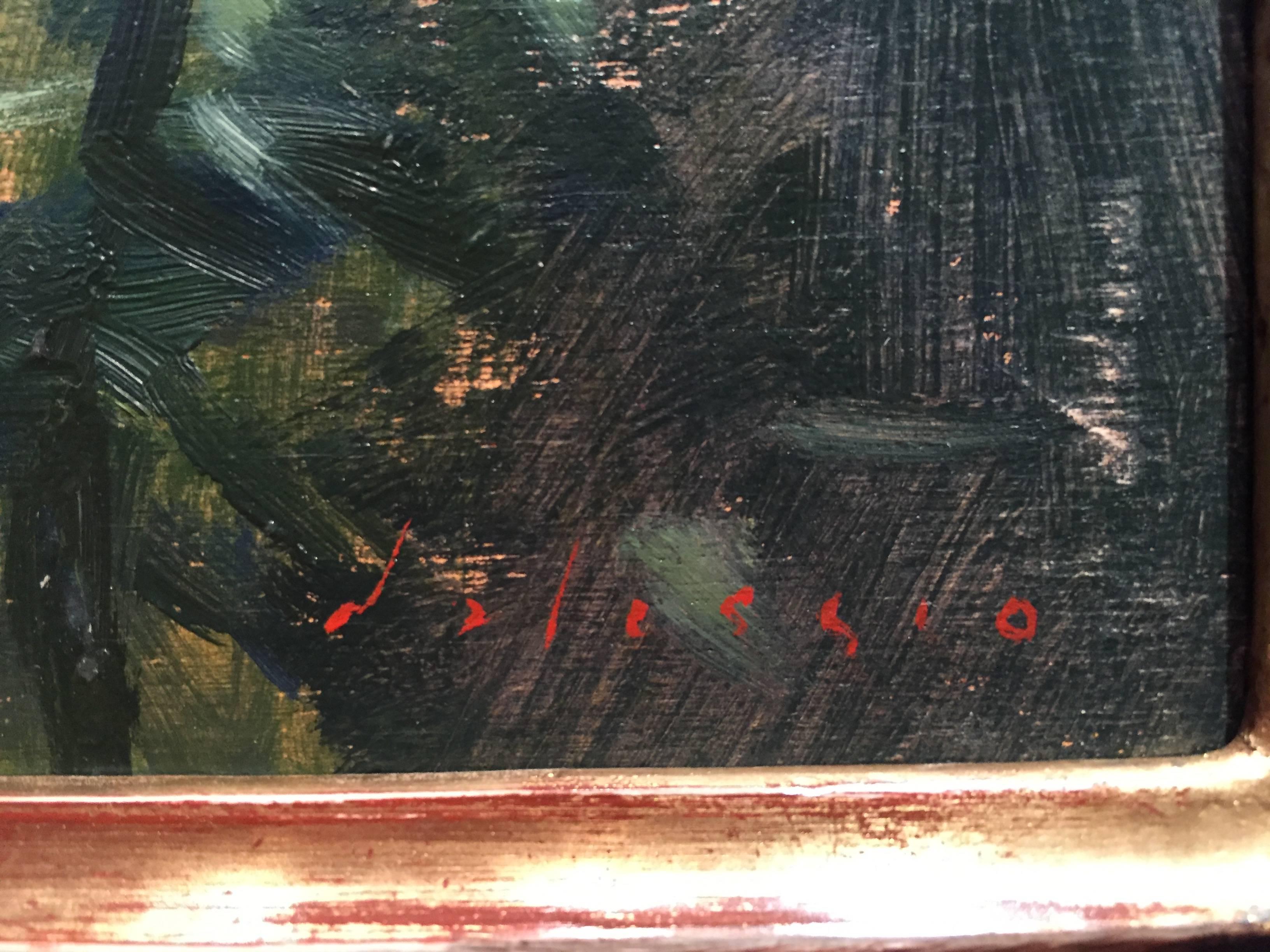 « Two Roses » - peinture à l'huile, près d'une rose blanche sur buis, choix de cadre en vente 2