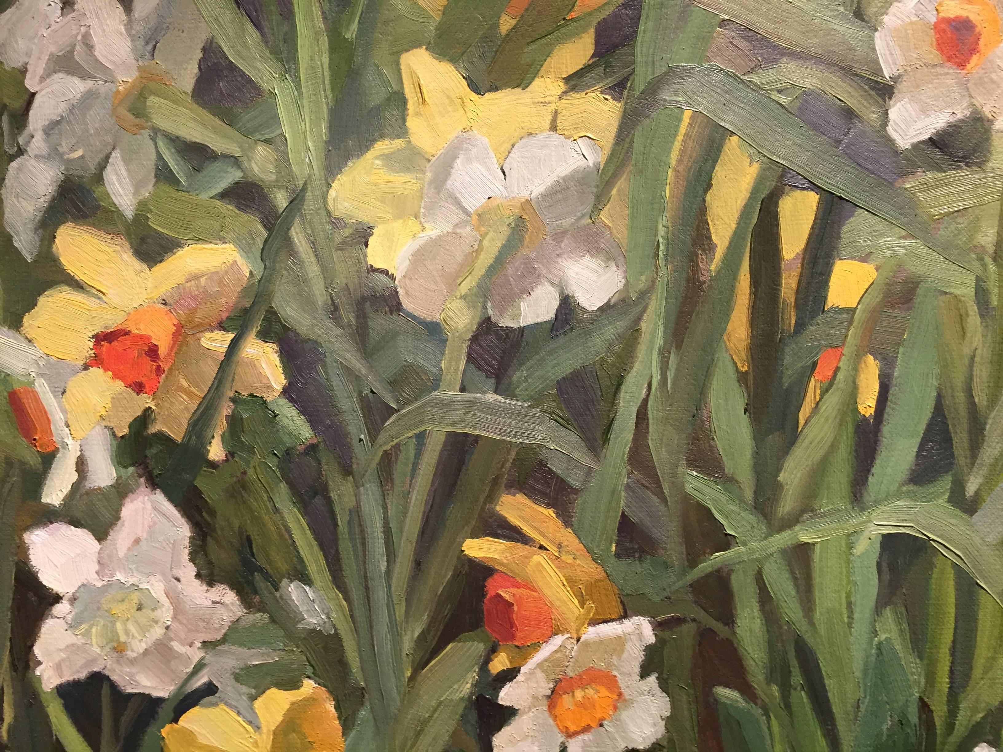 Daffodil Dream - American Modern Painting by Edwina Lucas