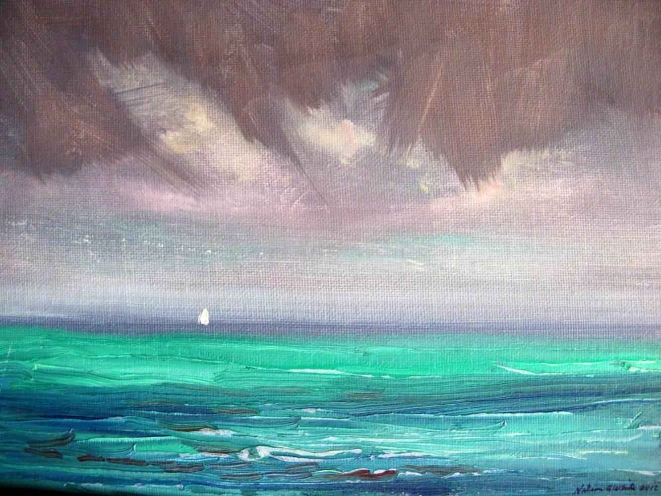 Nelson H. White Landscape Painting - Sea & Sky Bahamas
