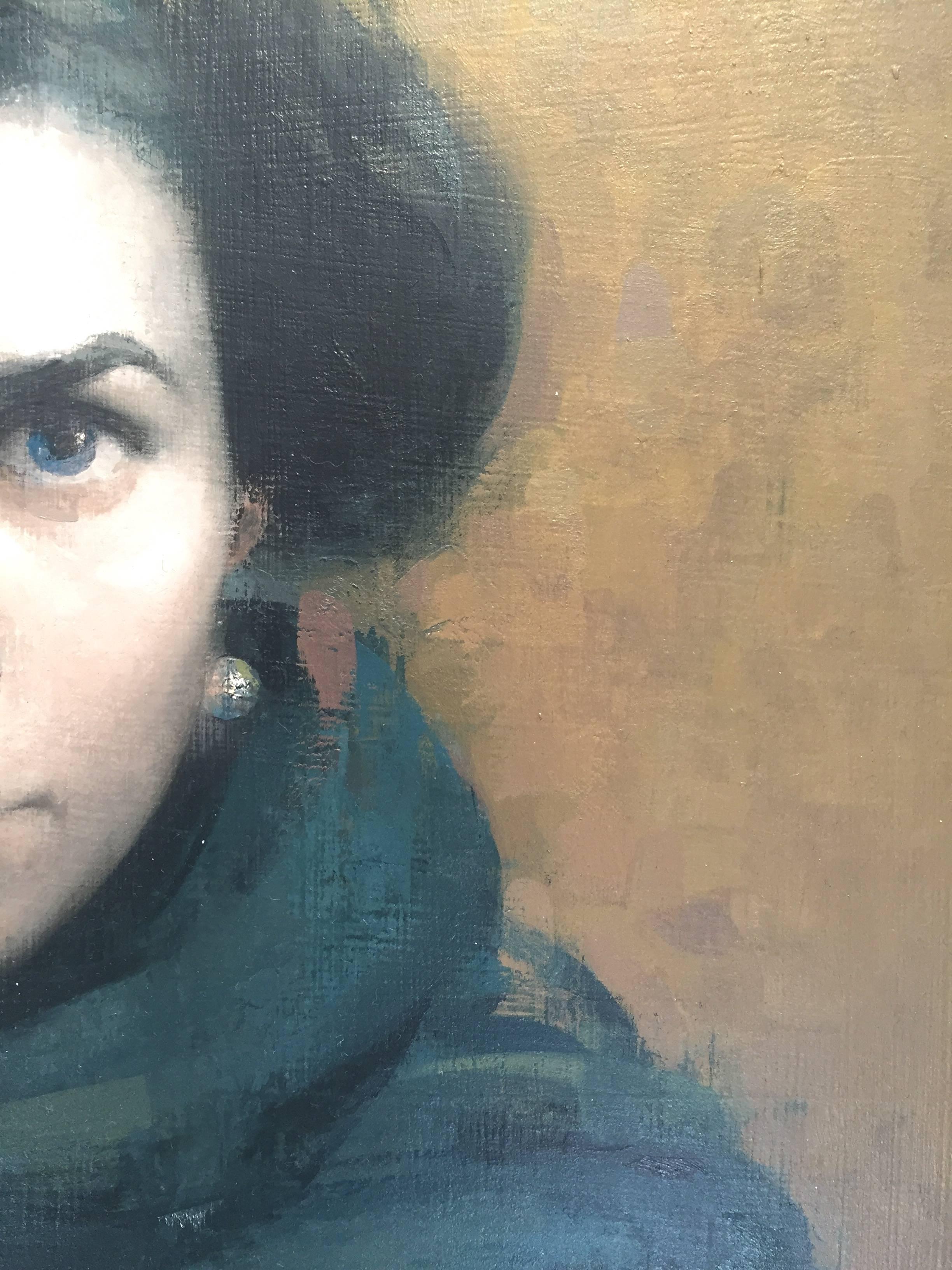 Portrait of Mia - Academic Painting by Stephen Bauman