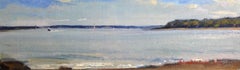 Vintage "Smith Cove, Shelter Island" small scale plein air oil painting - The Hamptons 