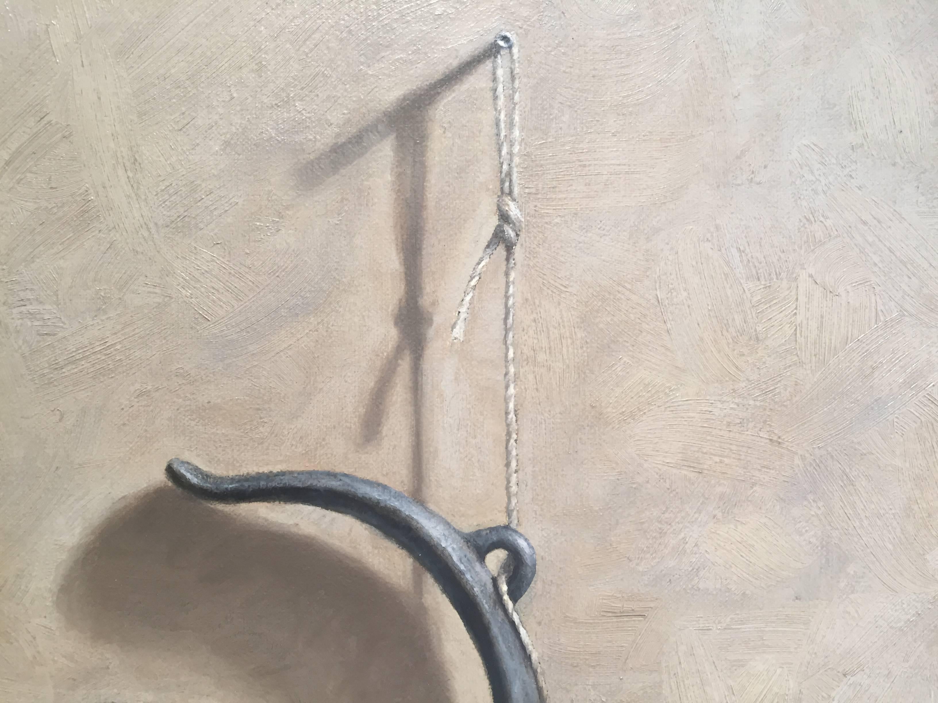 Ohrringe mit Schlüsseln (Amerikanischer Realismus), Painting, von John Morfis