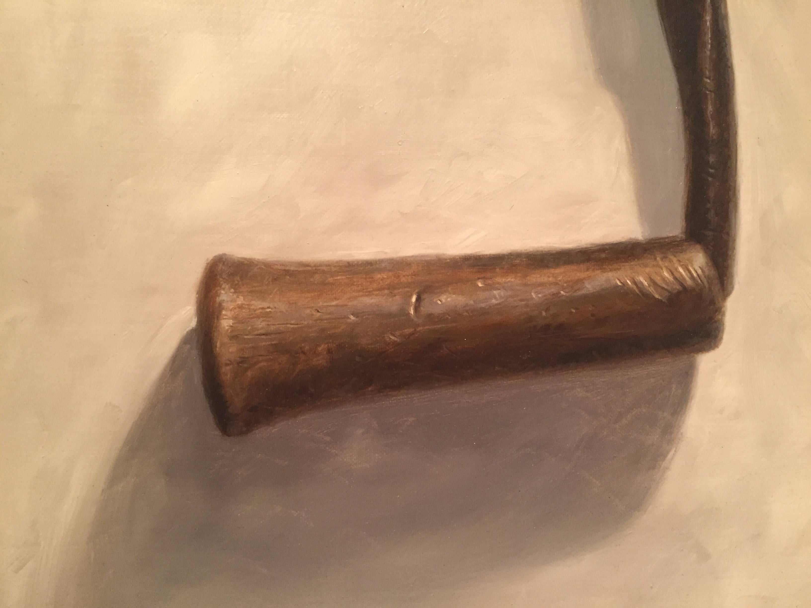 The Draw Knife - Brown Still-Life Painting by John Morfis