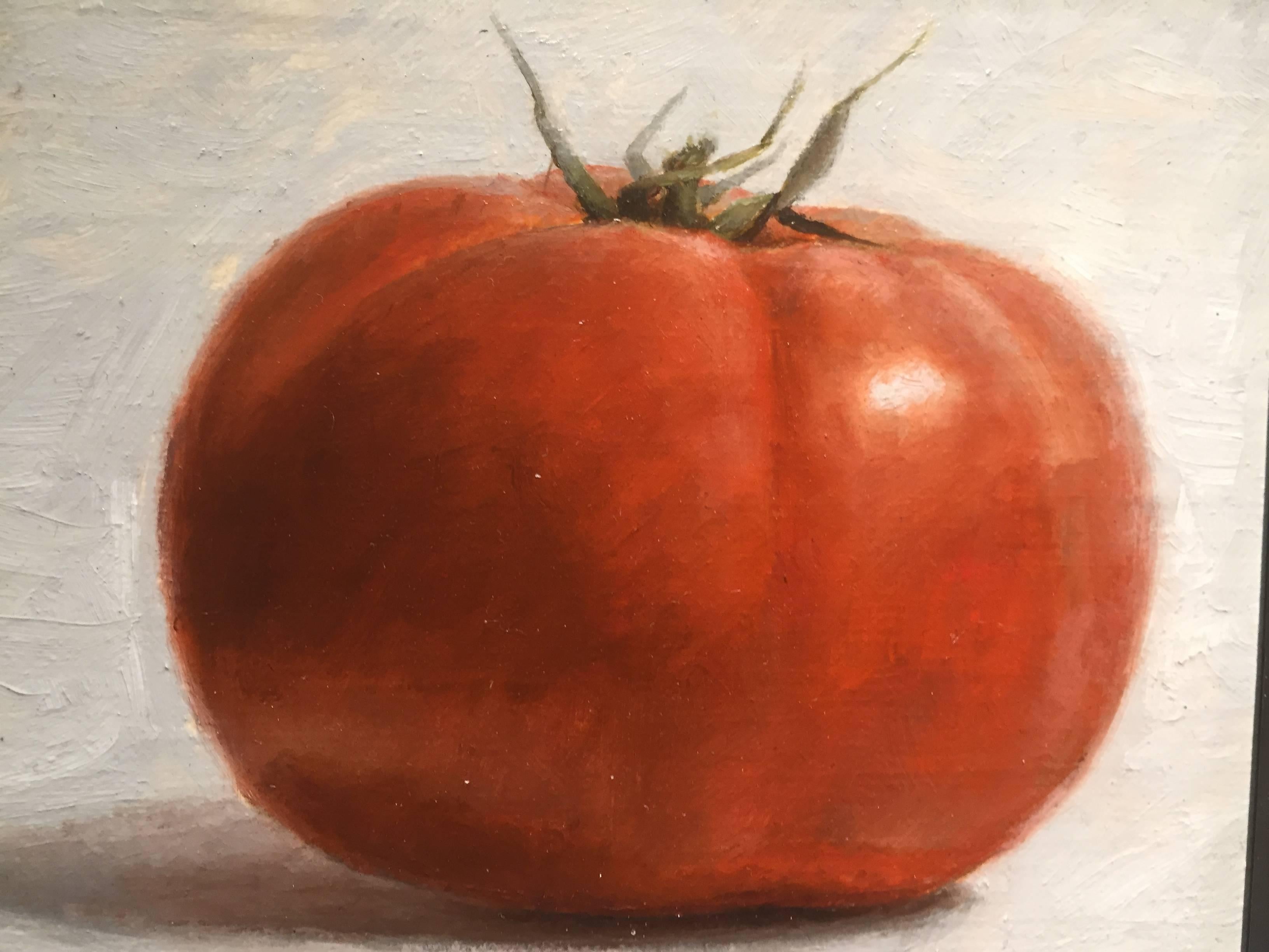 Uncle Teds Tomatoes - American Realist Painting by John Morfis