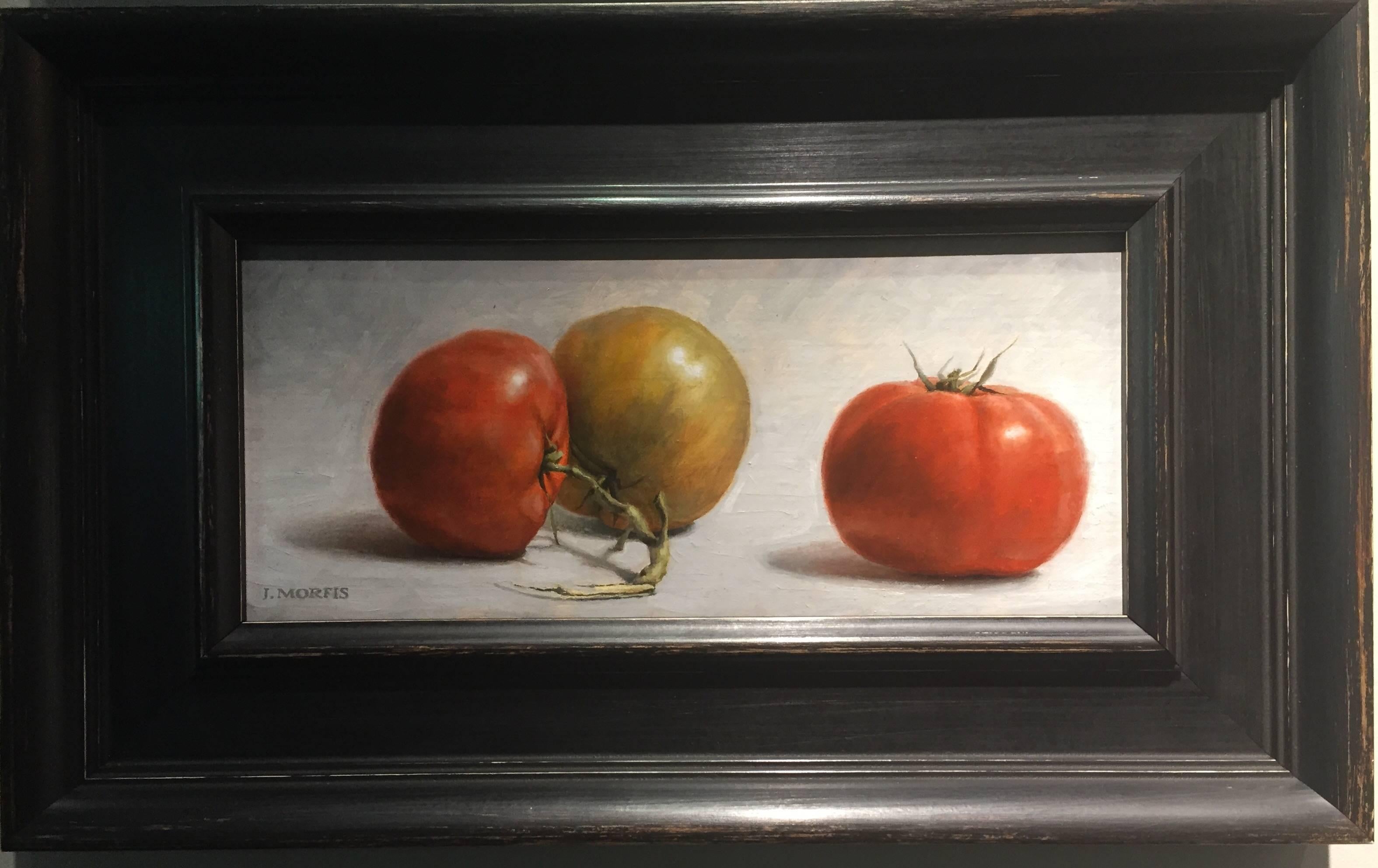Uncle Teds Tomatoes - Painting by John Morfis