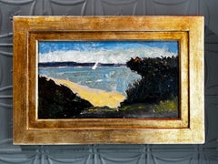 Peconic Ave, Shelter Island – Dipinto a olio, firmato, 14x21 con cornice