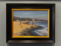 «Tarde en Laguna». Óleo, pintado al aire libre, firmado, enmarcado: 12,75 x 15,75 pulgadas