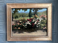 „My Rose Garden“ – Ölgemälde auf Kupfer, Blumen, 16 x 20 Zoll, signiert und gerahmt