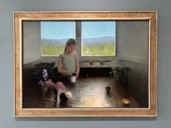 « Un monde de possibilités », huile sur panneau de cuivre, signée et encadrée