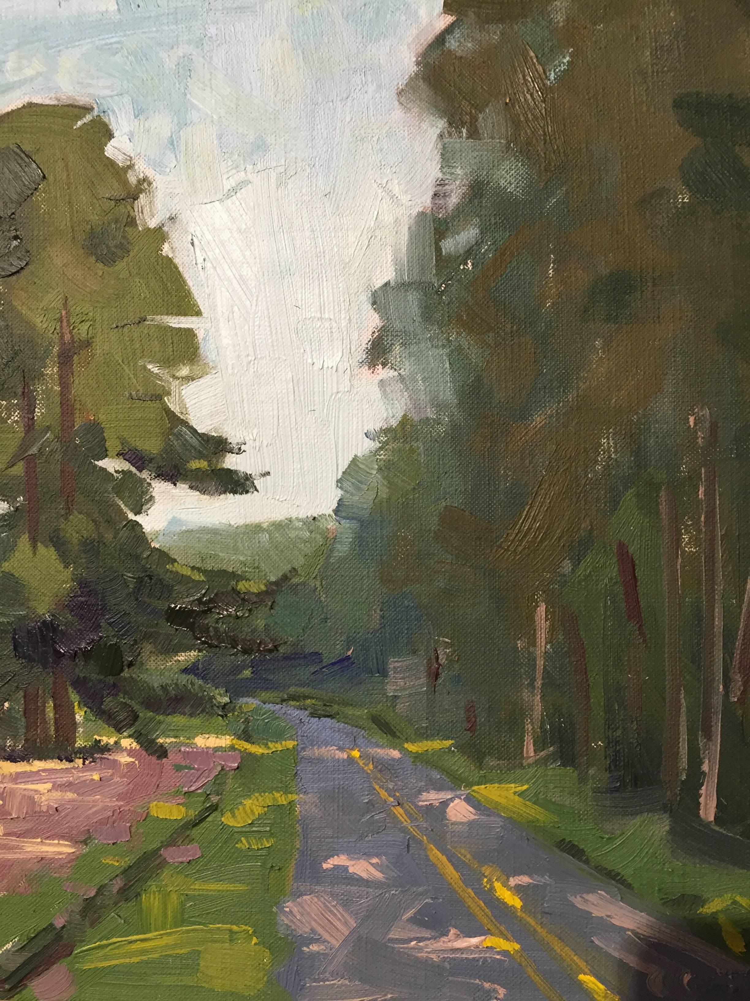 Lonely Pines - American Impressionist Painting by Benjamin Lussier