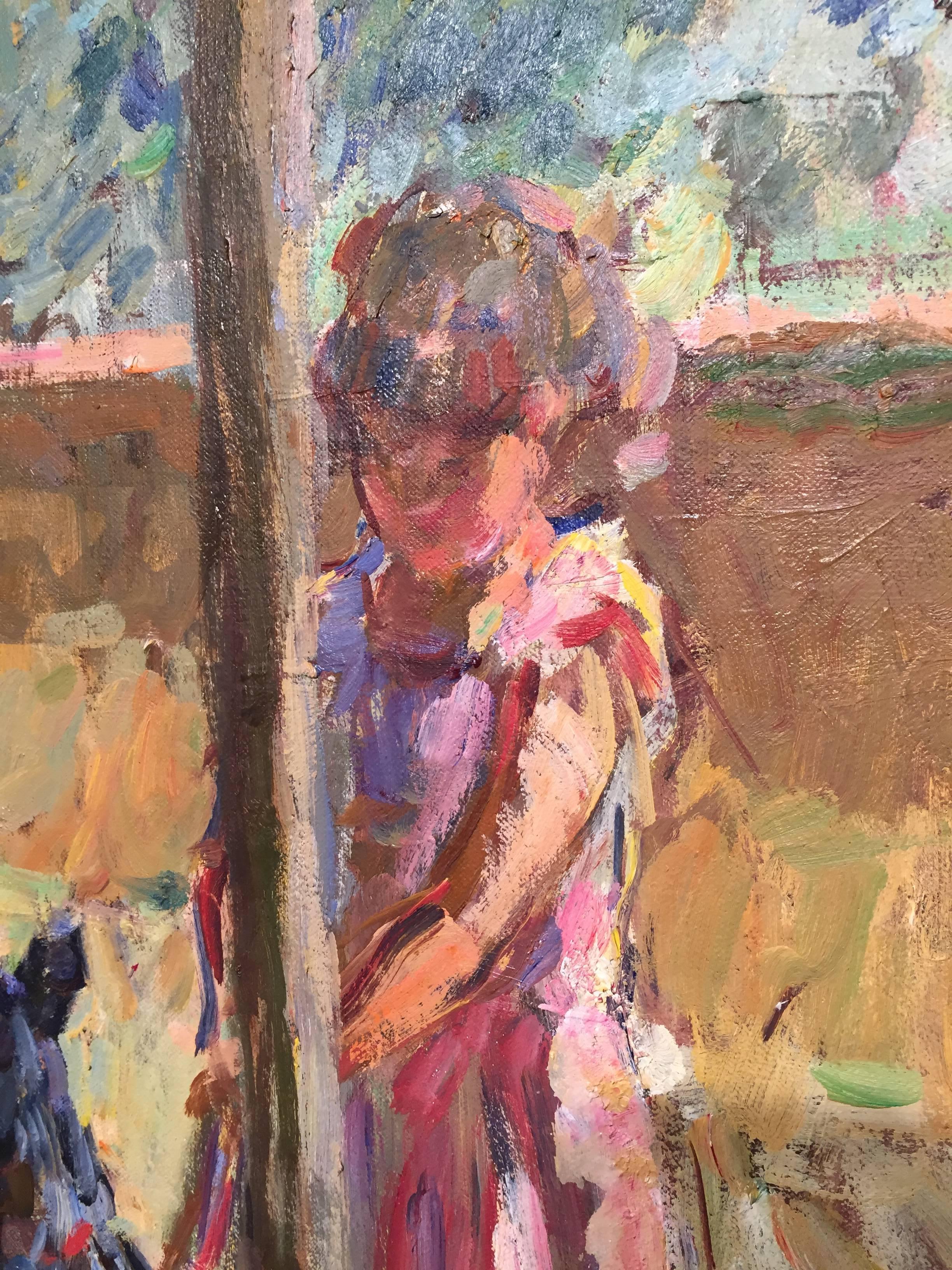 Summer Afternoon - American Impressionist Painting by Ben Fenske
