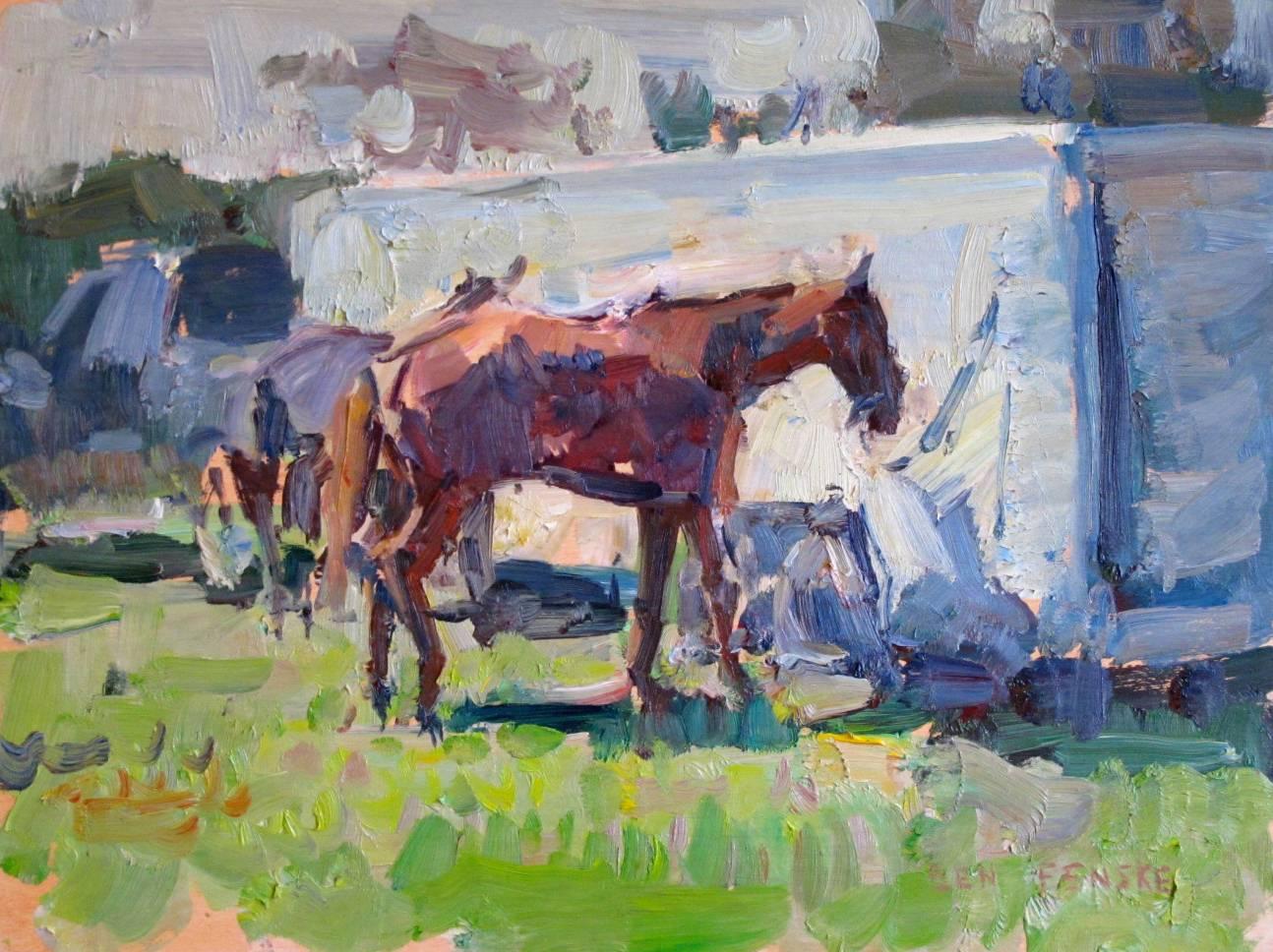 Ben Fenske Animal Painting - Polo Pony, Sketch