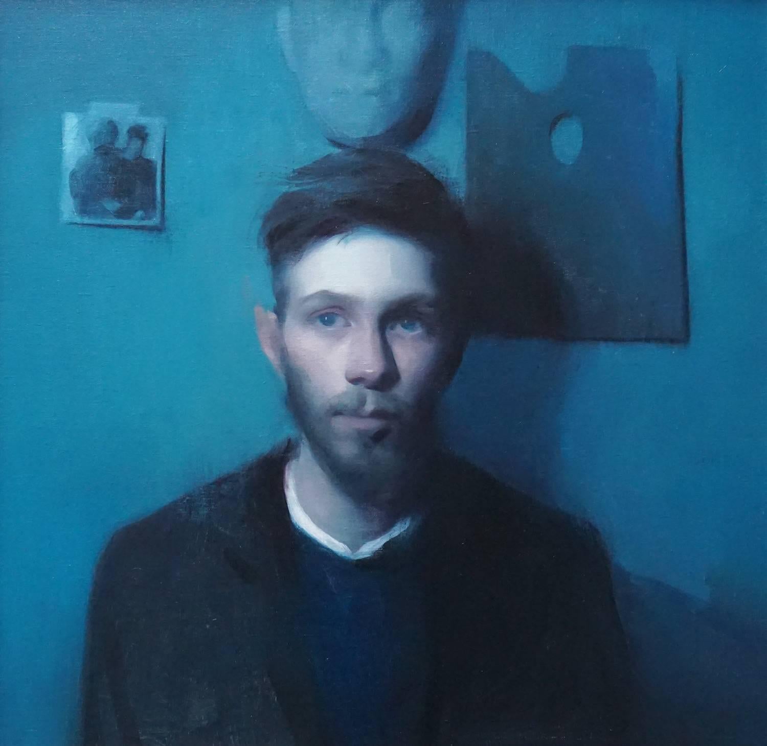 Stephen Bauman Figurative Painting - Nils Gustav in Blue