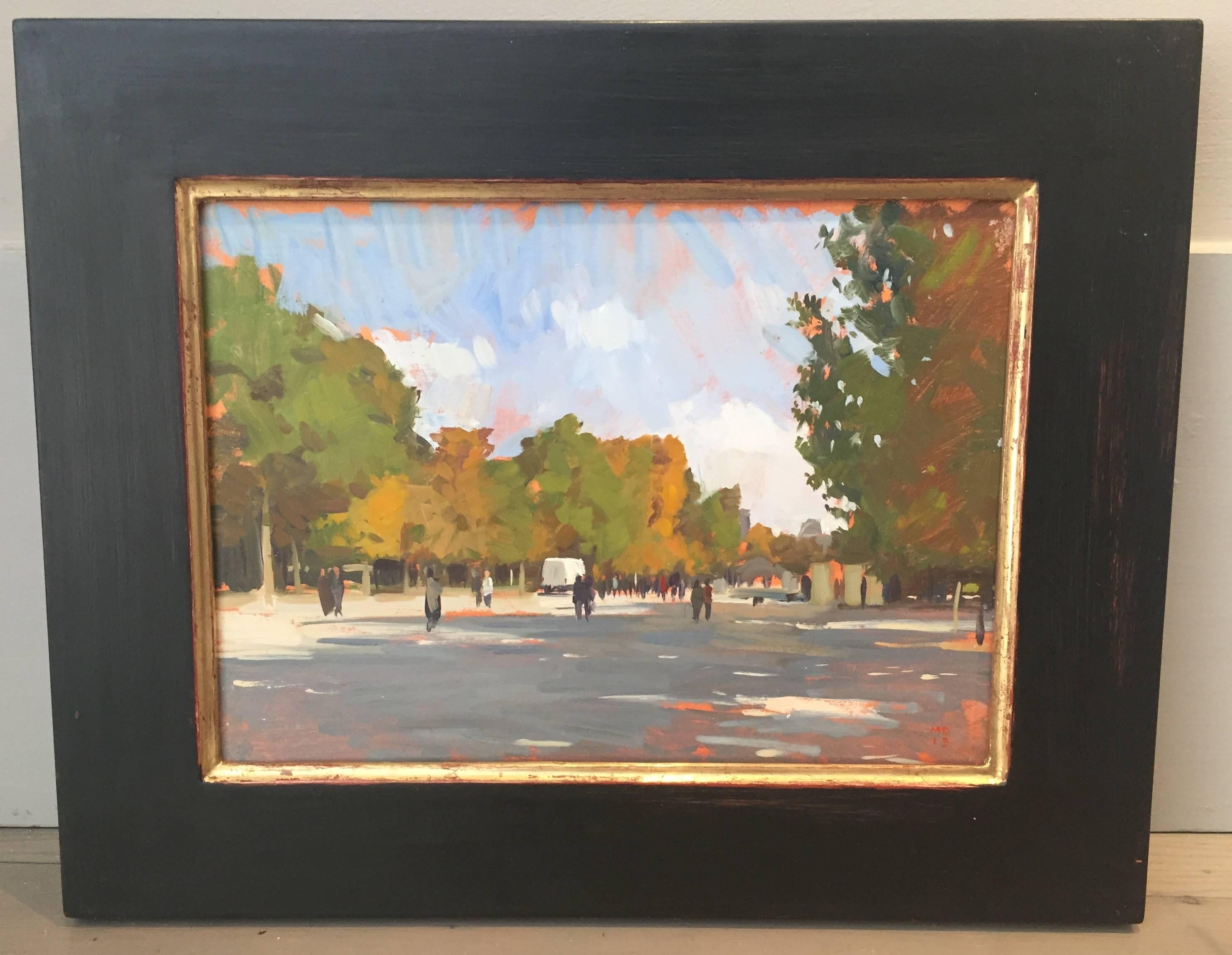 Autumn in the Tuileries - Painting by Marc Dalessio