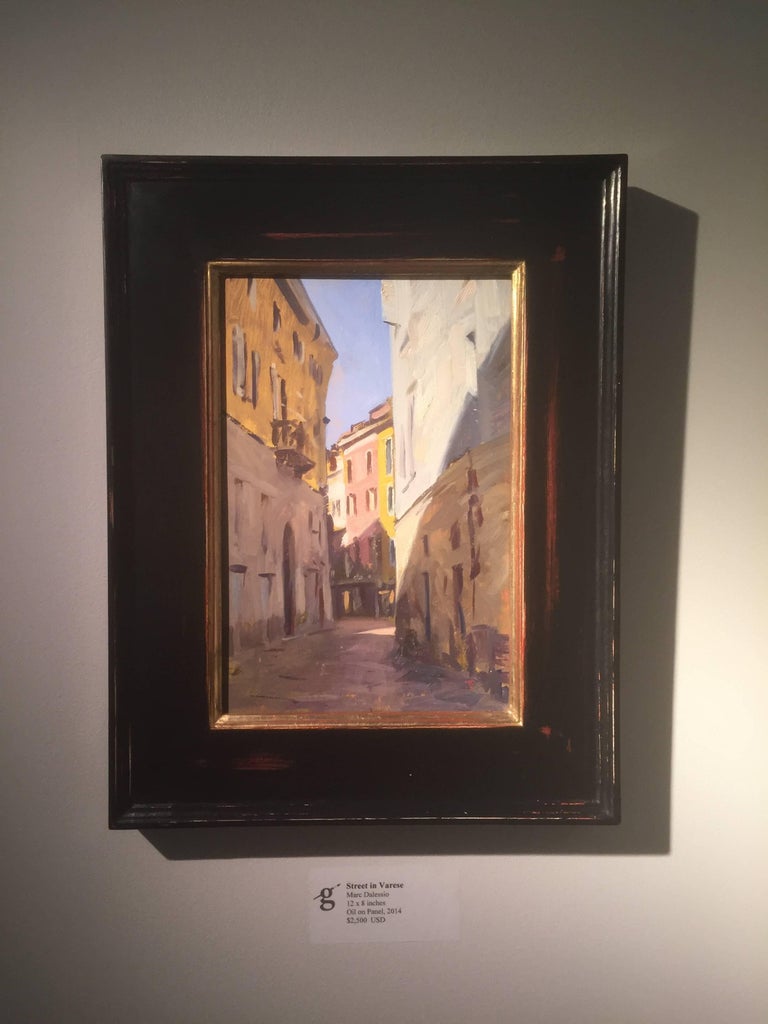Street in Varese - American Impressionist Painting by Marc Dalessio