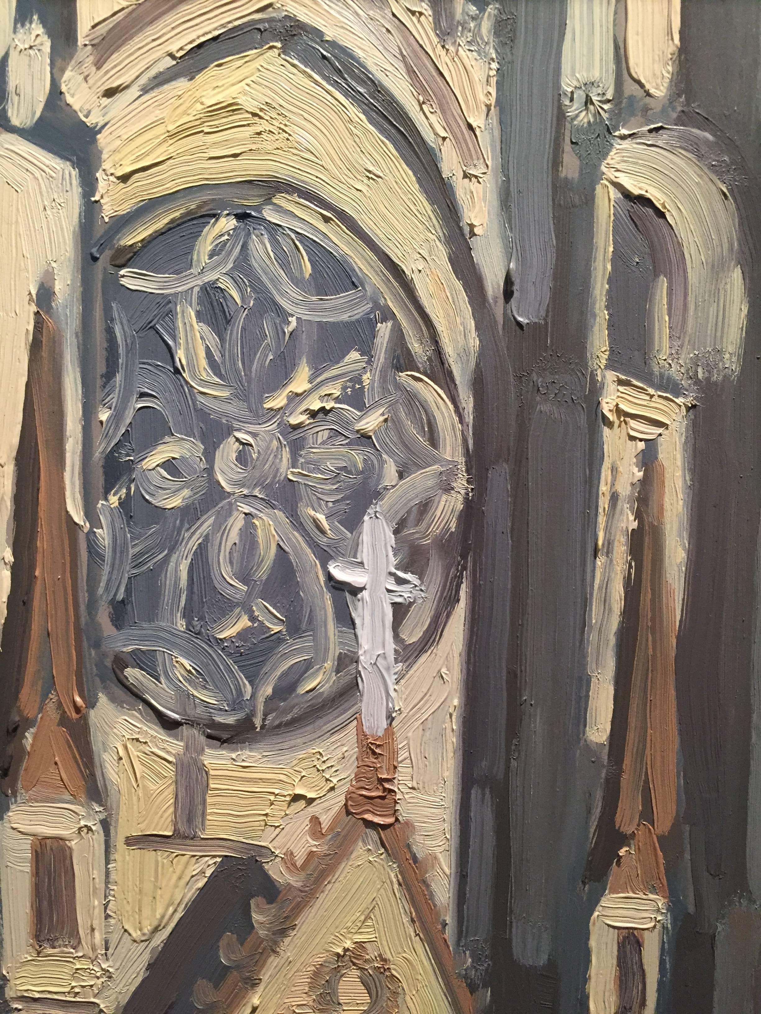 Saint John the Divine - American Impressionist Painting by Benjamin Lussier