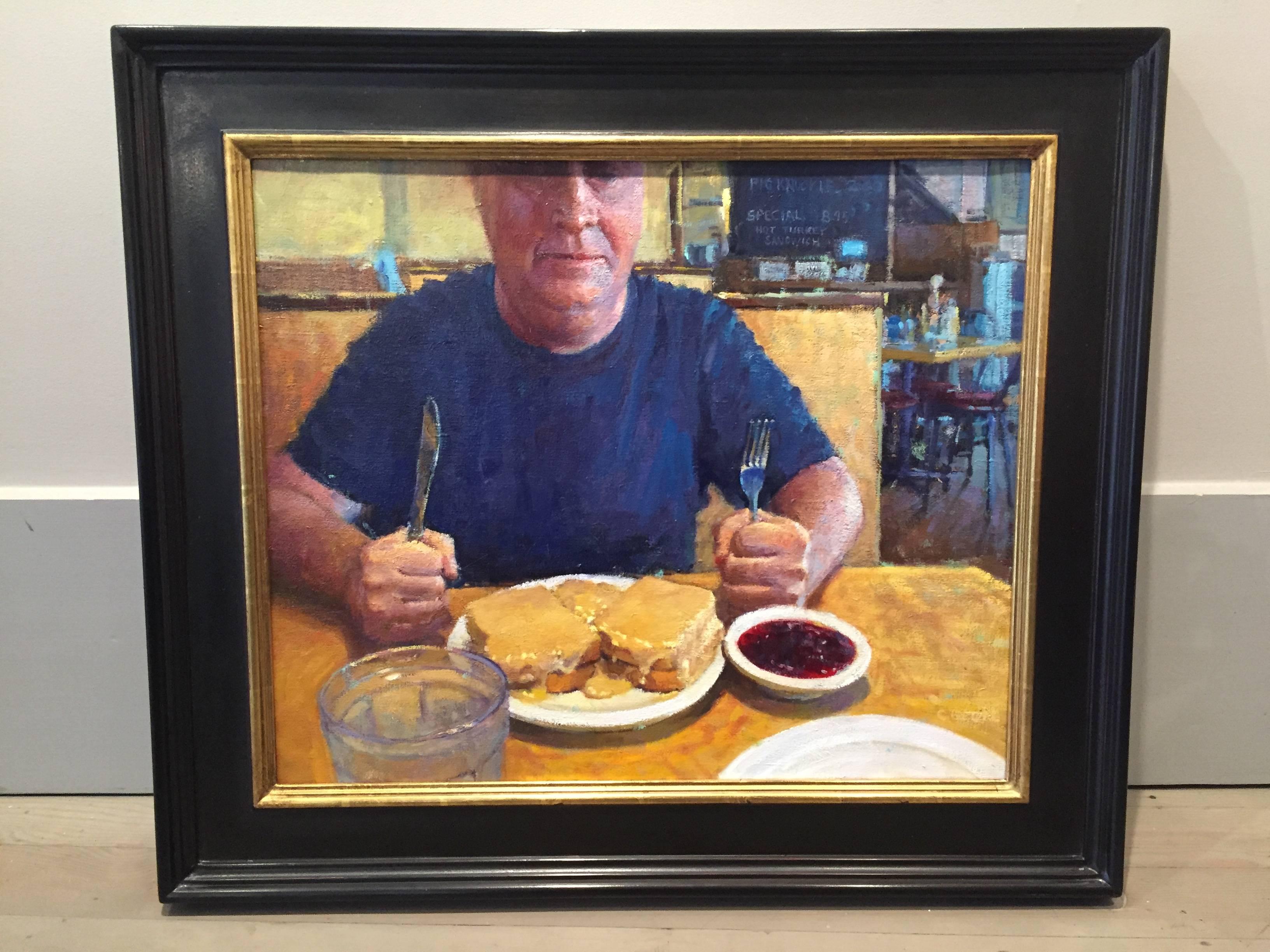 Bob's Hot Turkey Sandwich - Painting by Carl Bretzke
