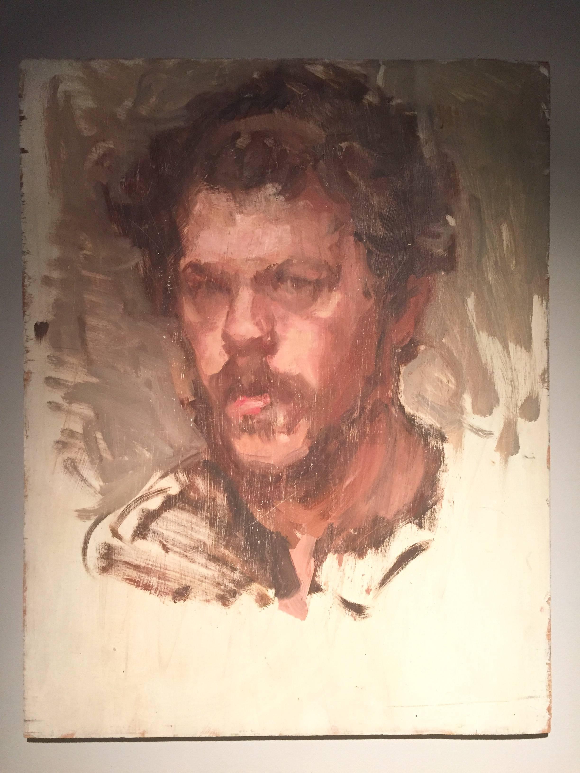 Self Portrait Sketch - Painting by Ben Fenske