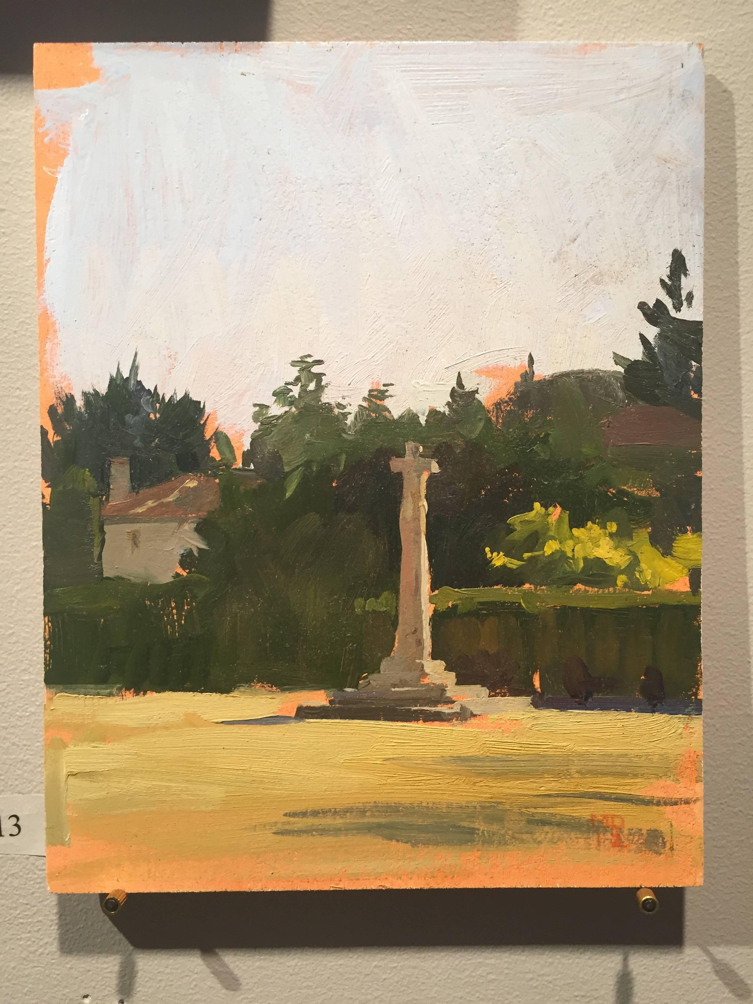 Cross in Pujols, France - Painting by Marc Dalessio