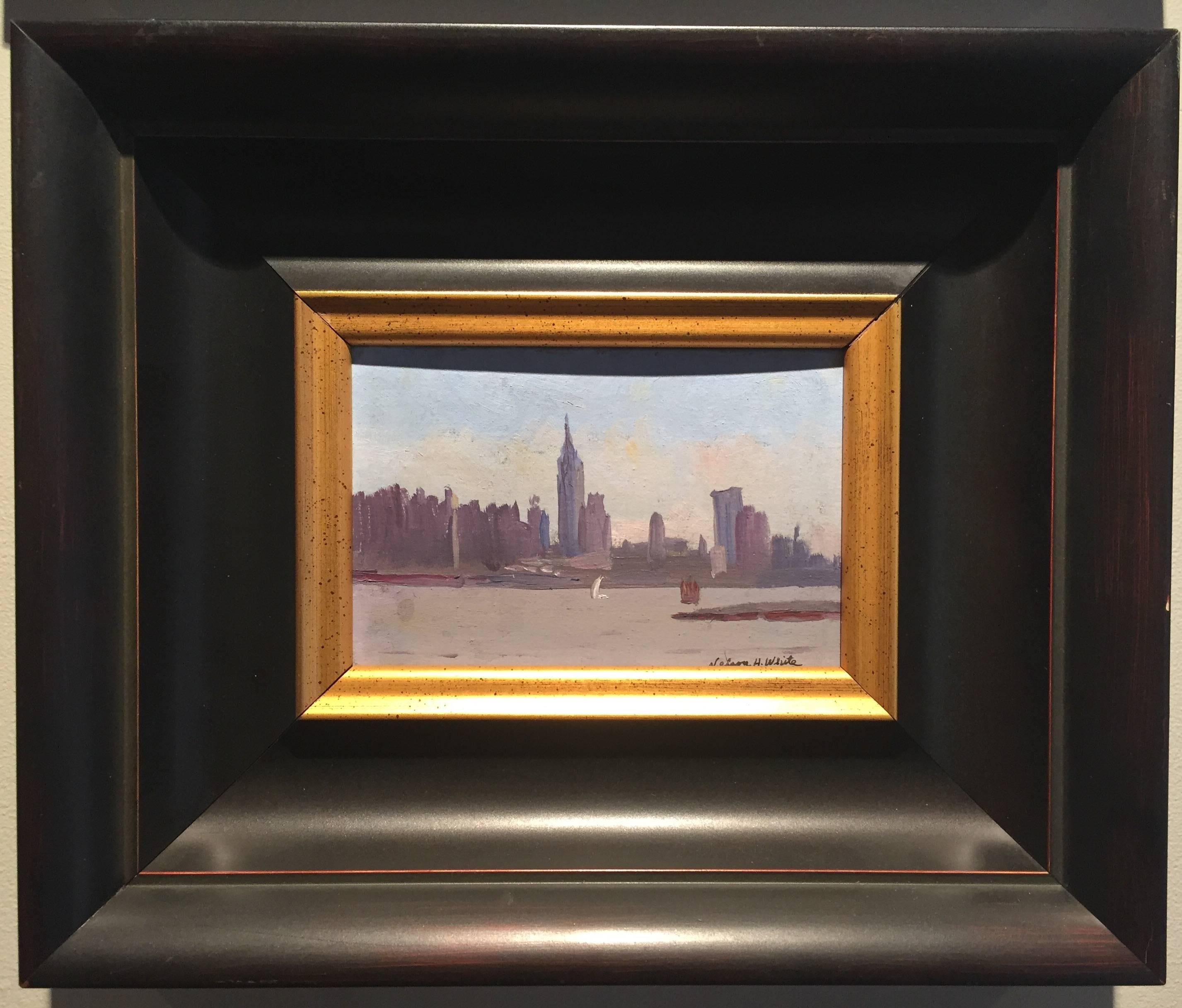 New York Sky Line - Painting by Nelson H. White