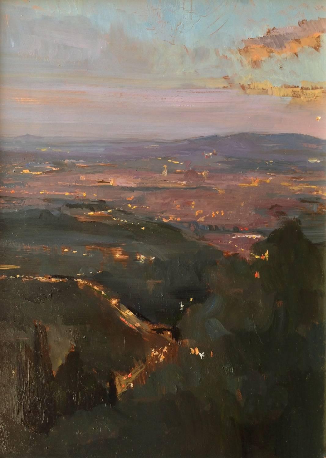 Nightfall Over Florence - Contemporary Painting by Melissa Franklin Sanchez
