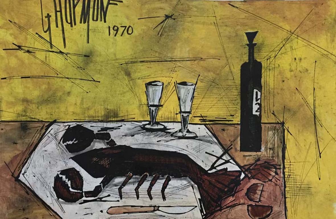 Graham Harmon Still-Life Painting - Still Life with Lobster