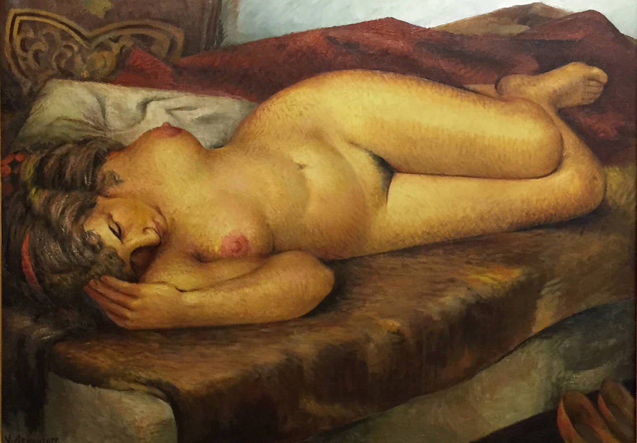 Victor Arnautoff Nude Painting - Repose