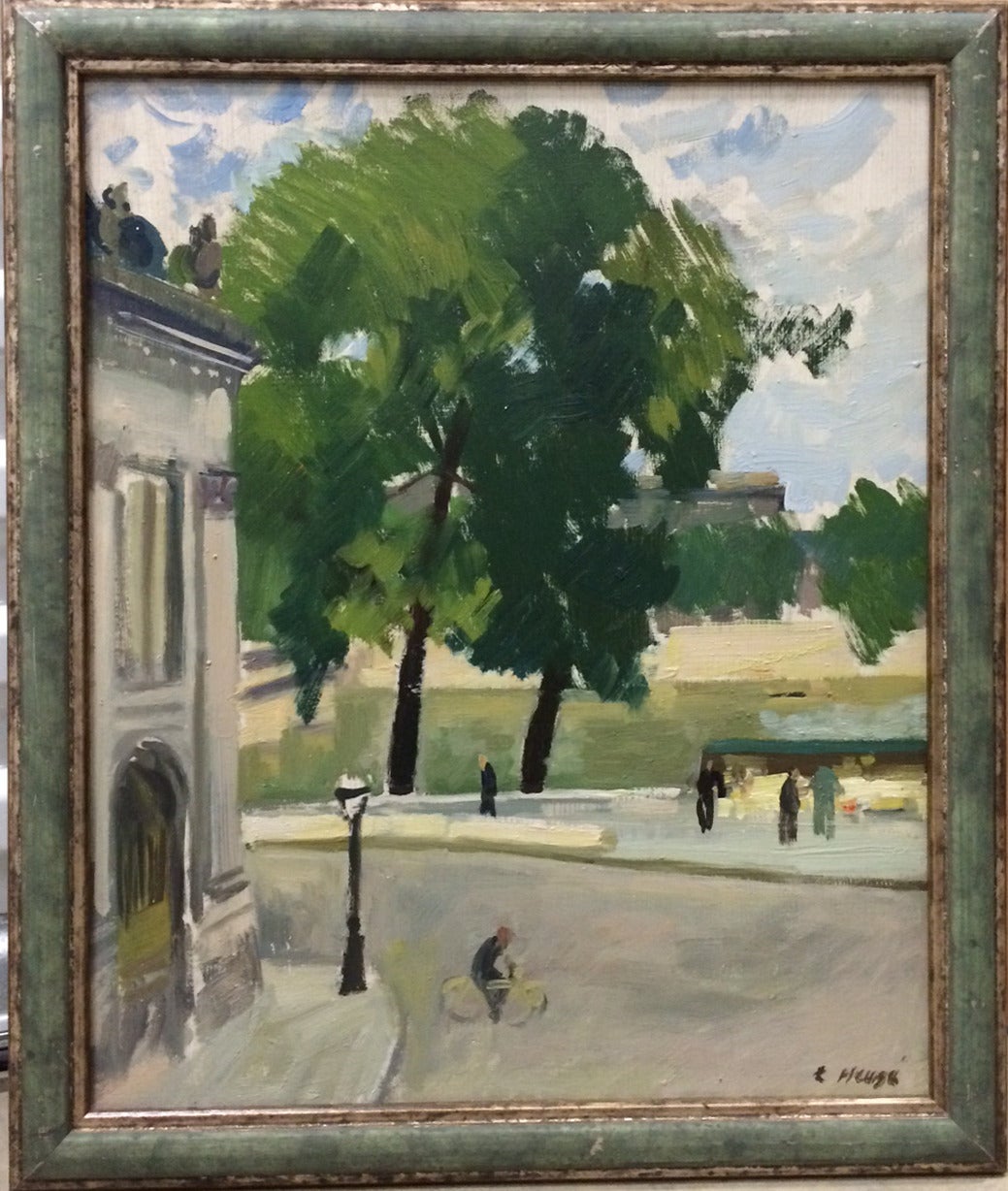 La Rue - Painting by Edmond Heuze