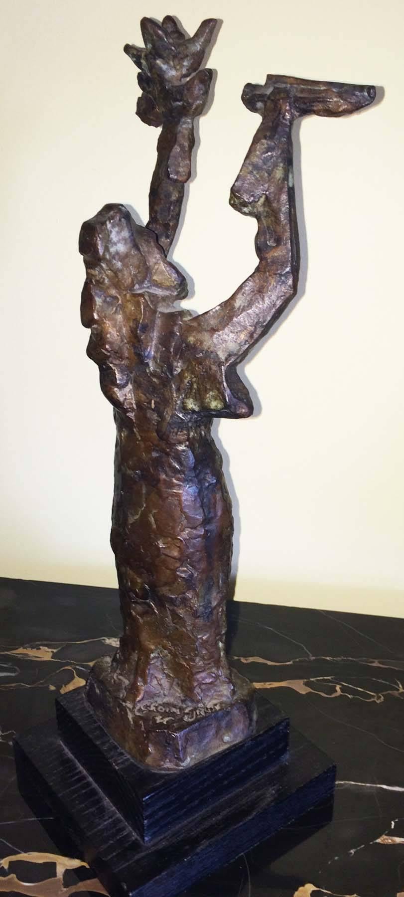 Isaiah - Sculpture by Chaim Gross