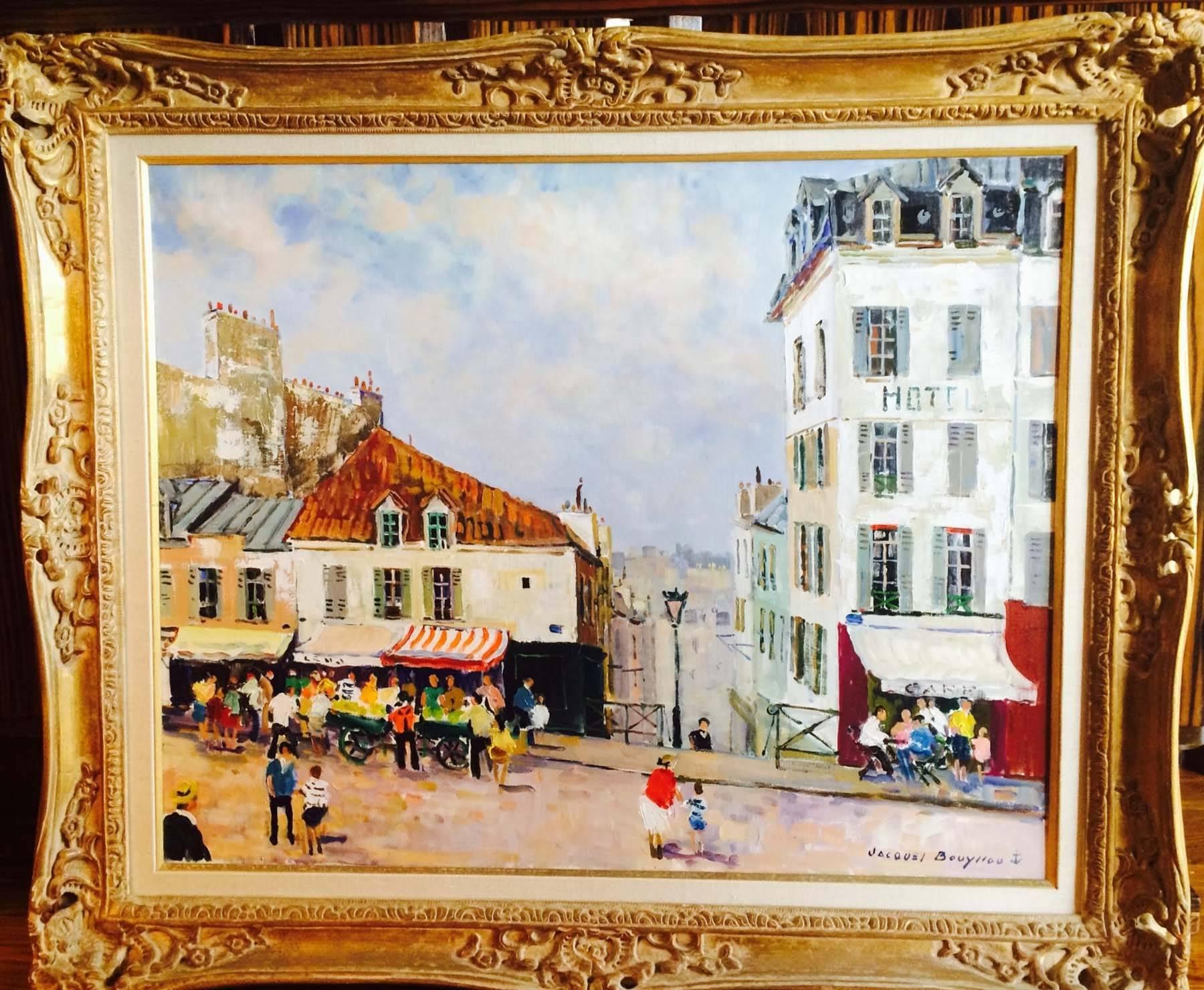 Paris, Montmartre - Painting by Jacques Bouyssou