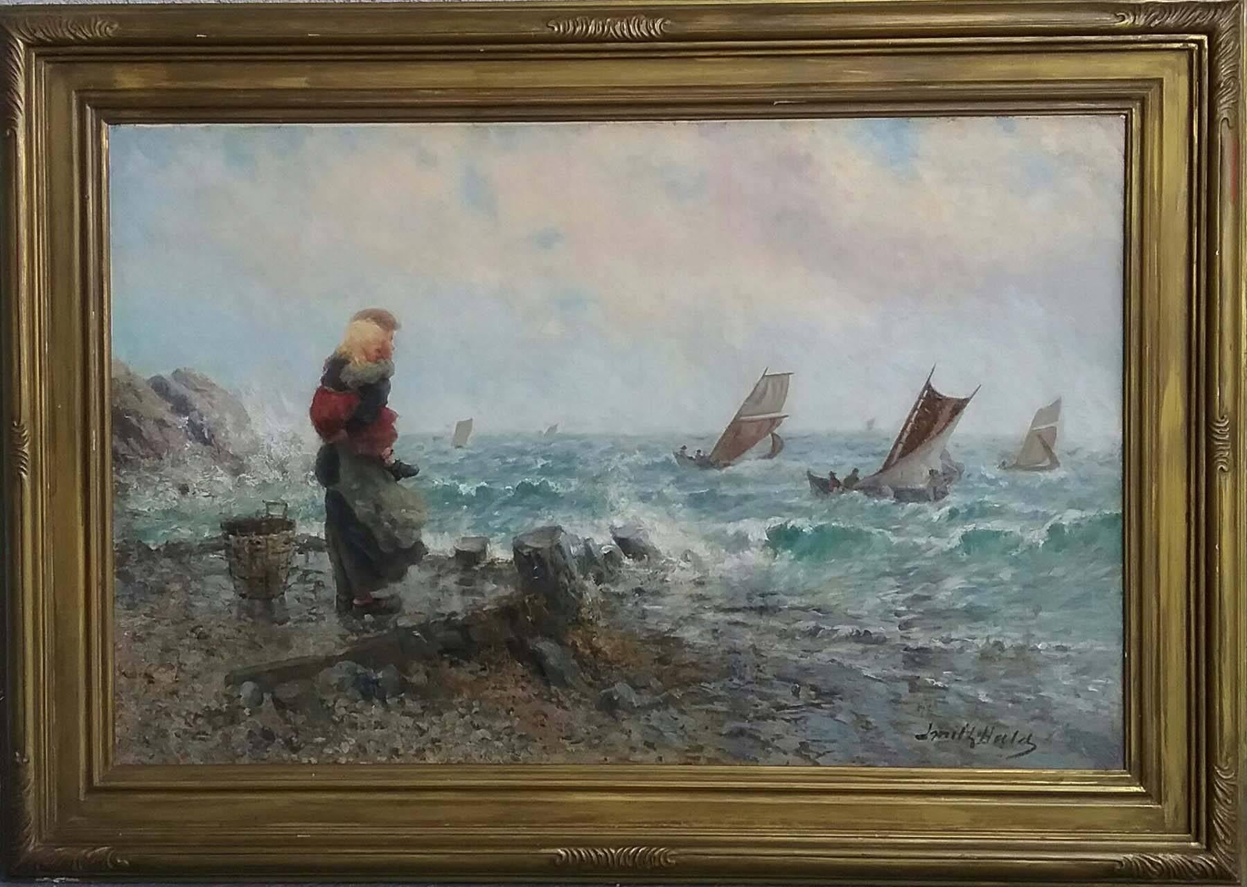 LOOKING OUT TO SEA - Painting by Fridjof Smith Hald