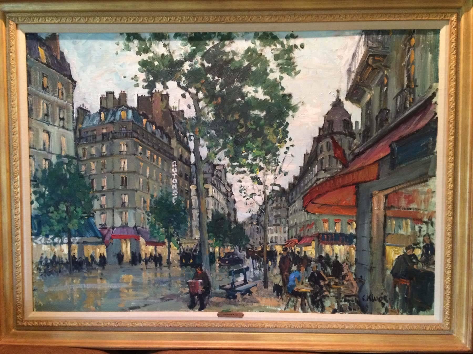 Paris, Bl. Montparnasse - Painting by Constantine Kluge