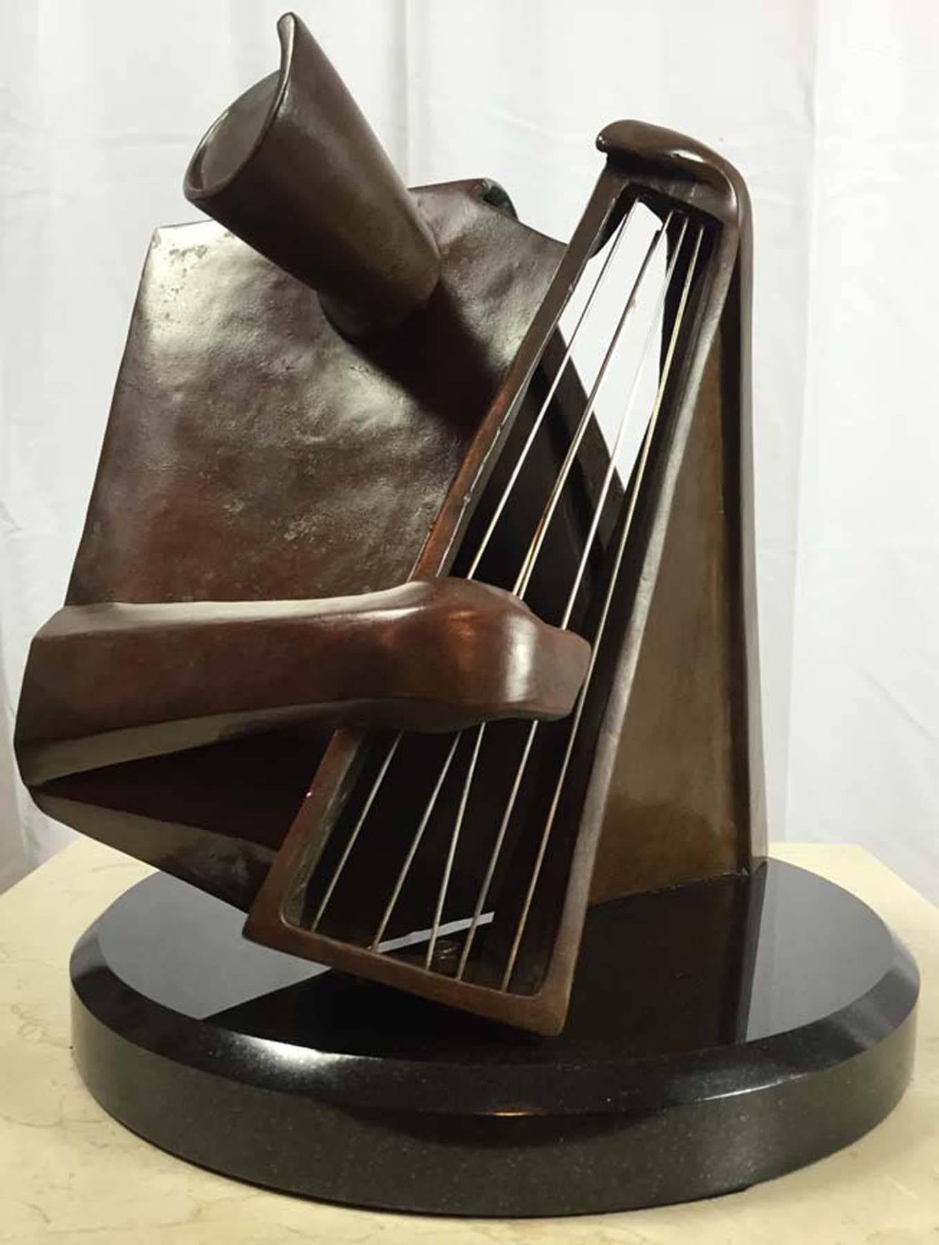 Charna Rickey Figurative Sculpture - Guitar Player