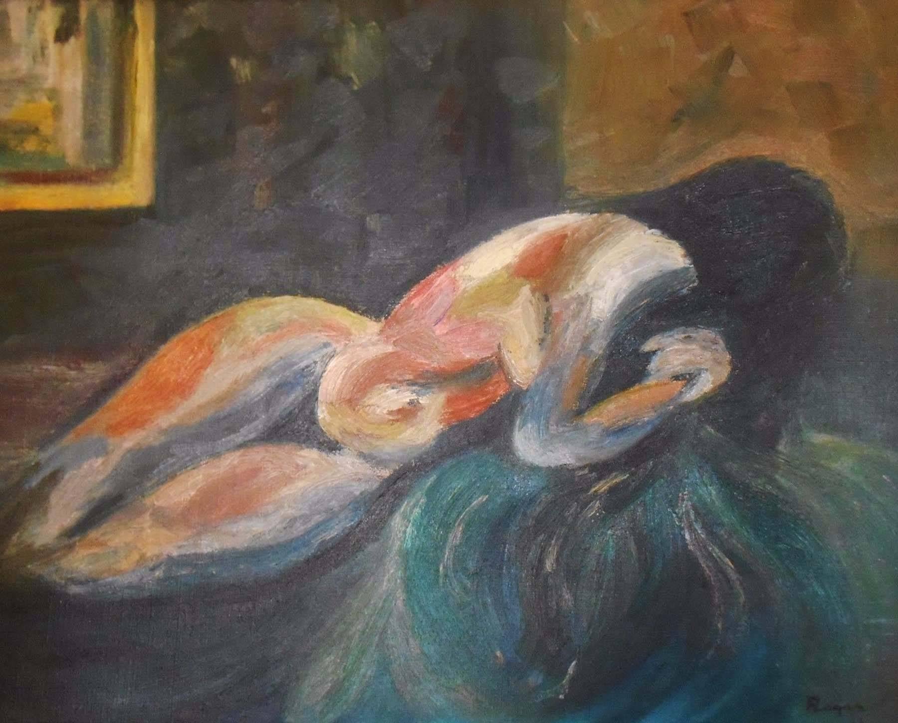 Robert Rogan Nude Painting - RESTING NUDE