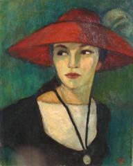 Woman in Red Hat