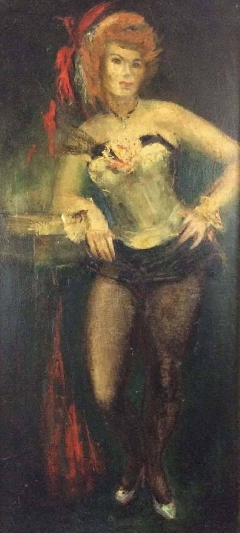 Unknown Figurative Painting - Show Girl
