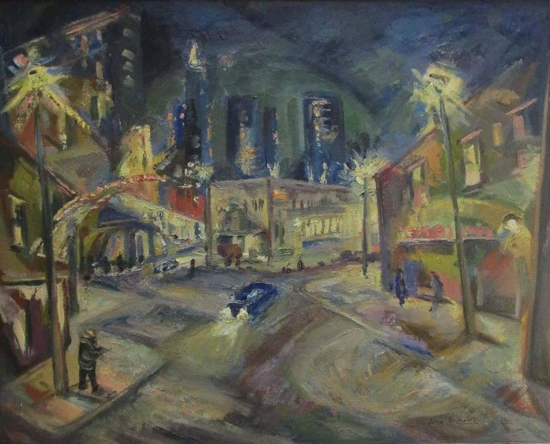 ARNE BODHOLDT Figurative Painting - Night Lights