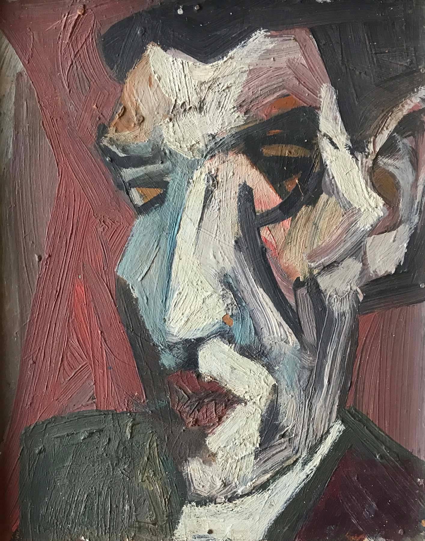 Morton Dimondstein Figurative Painting - Portrait of Manny