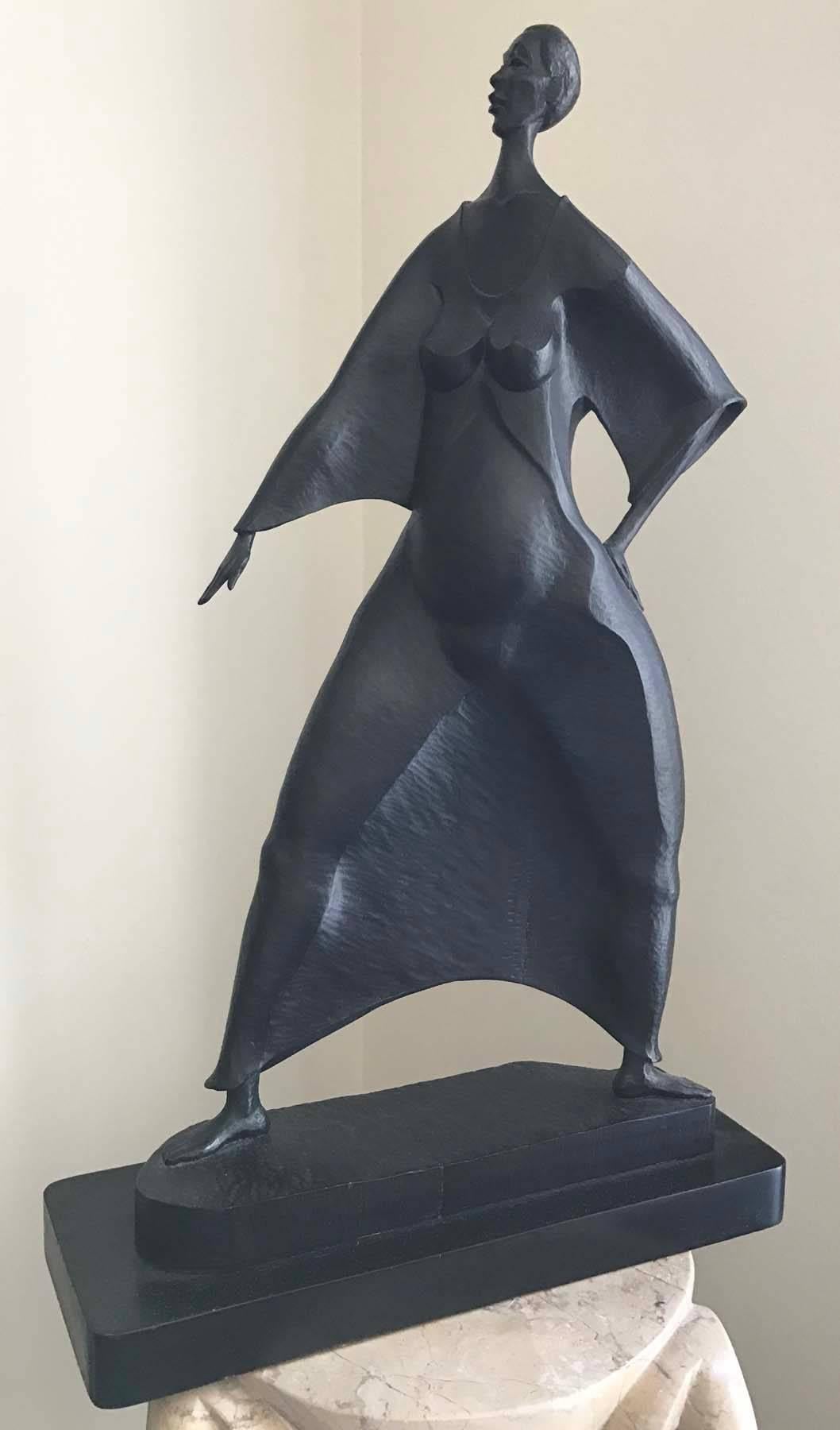 J. R. Bonilla Figurative Sculpture - Walking Woman