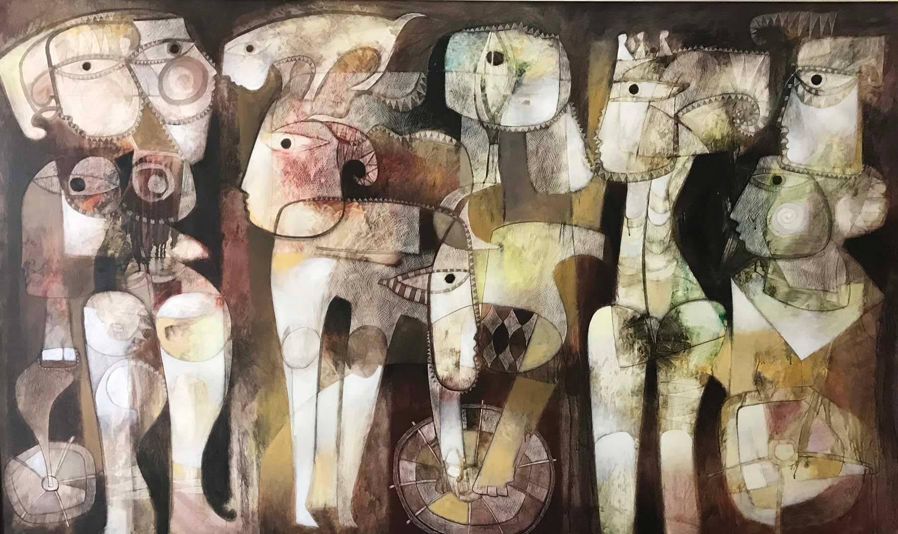 Orestes Gaulhiac Abstract Painting - King's Court