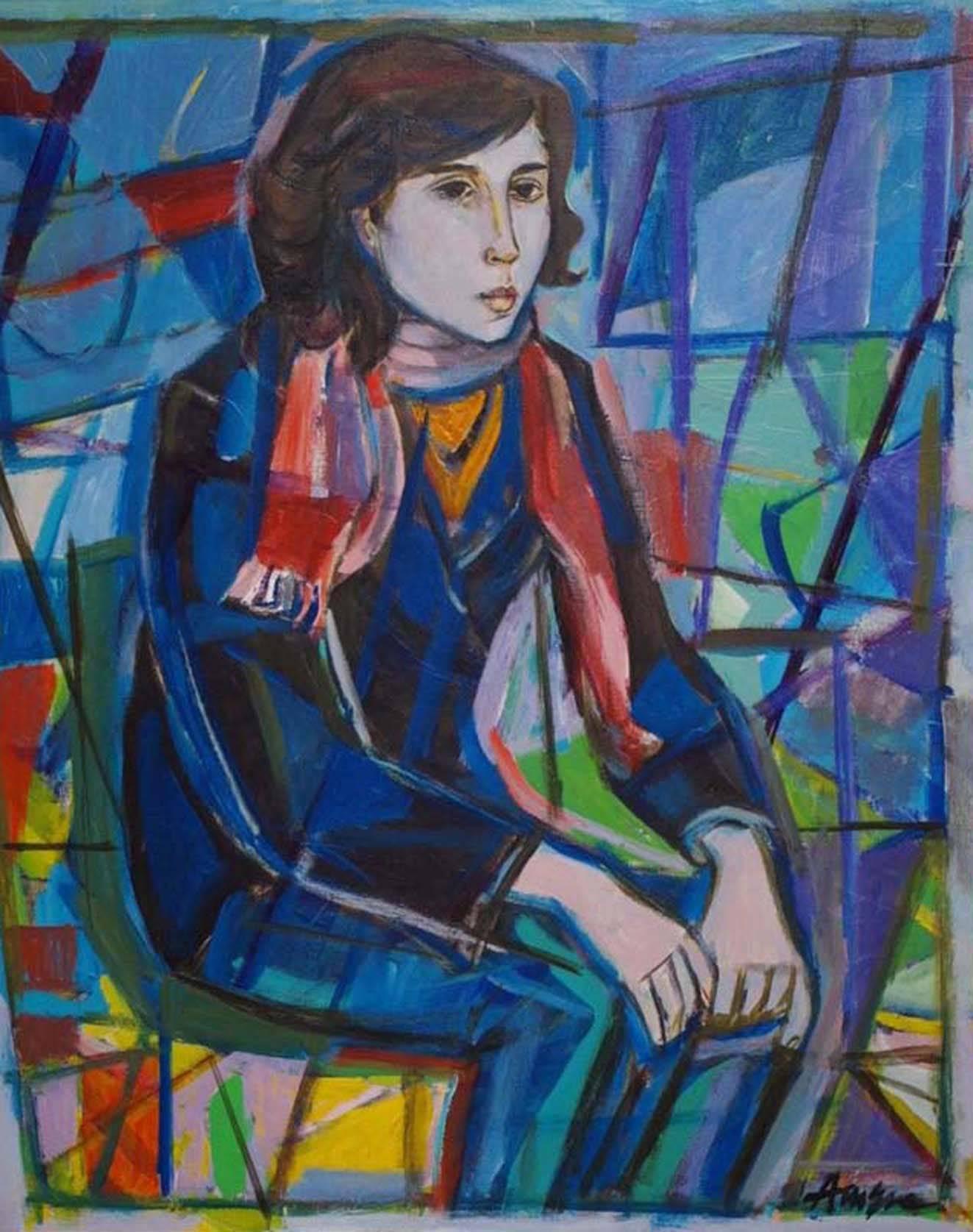 Irving Amen Portrait Painting - Portrait of a Young Woman
