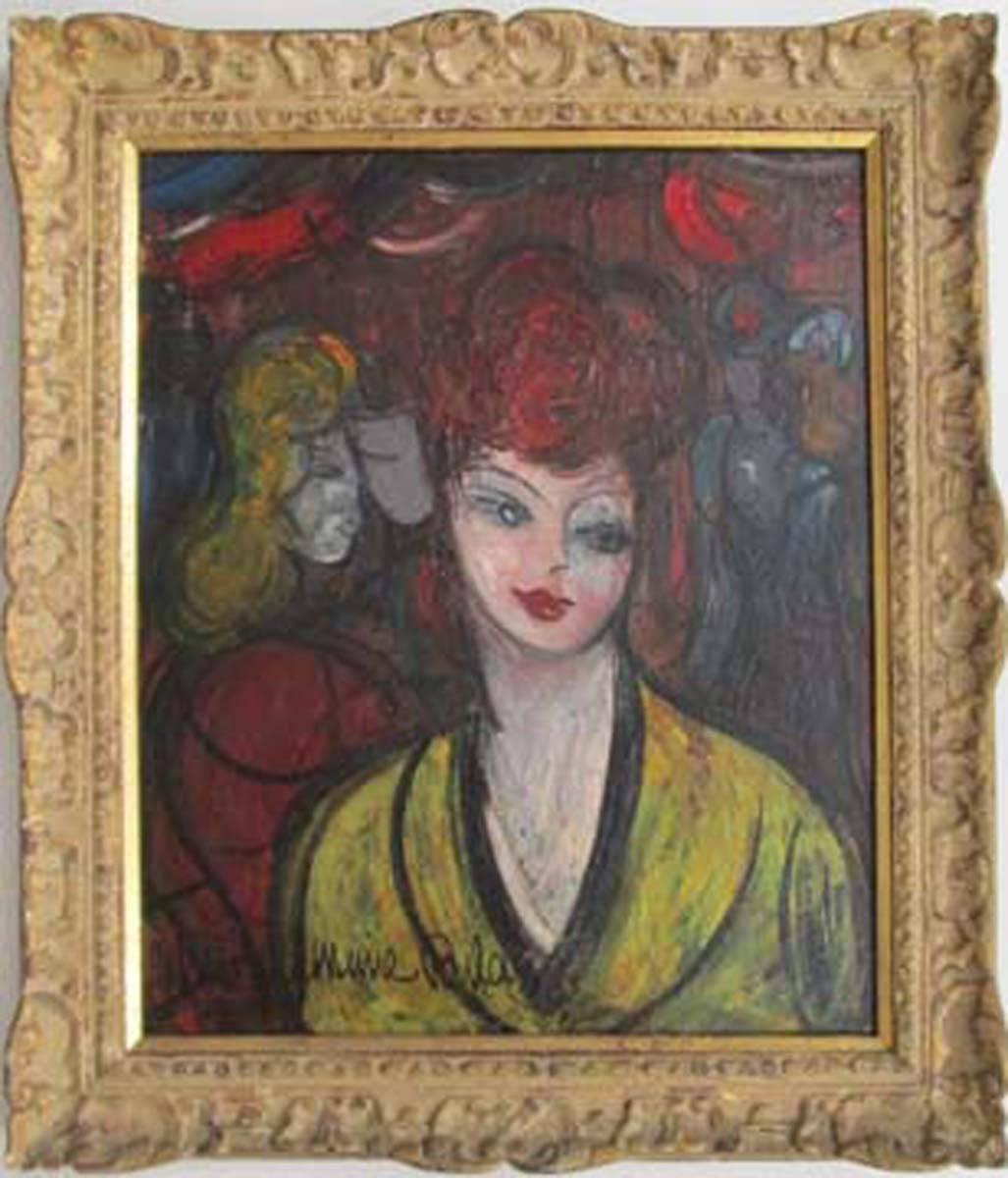 FILLES ET MARINS - Painting by Michel-Marie Poulain