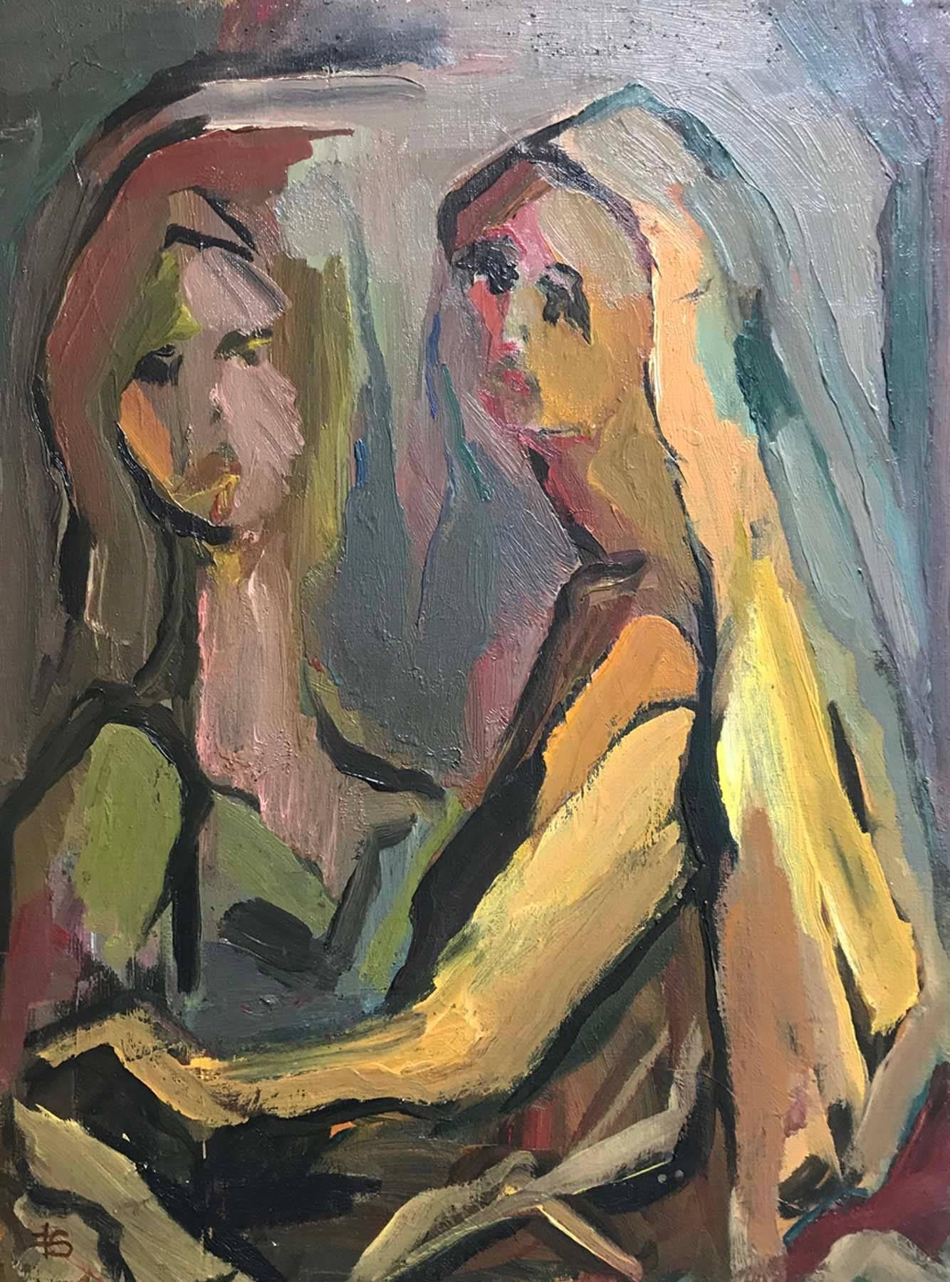 Fay Singer Figurative Painting - Sisters