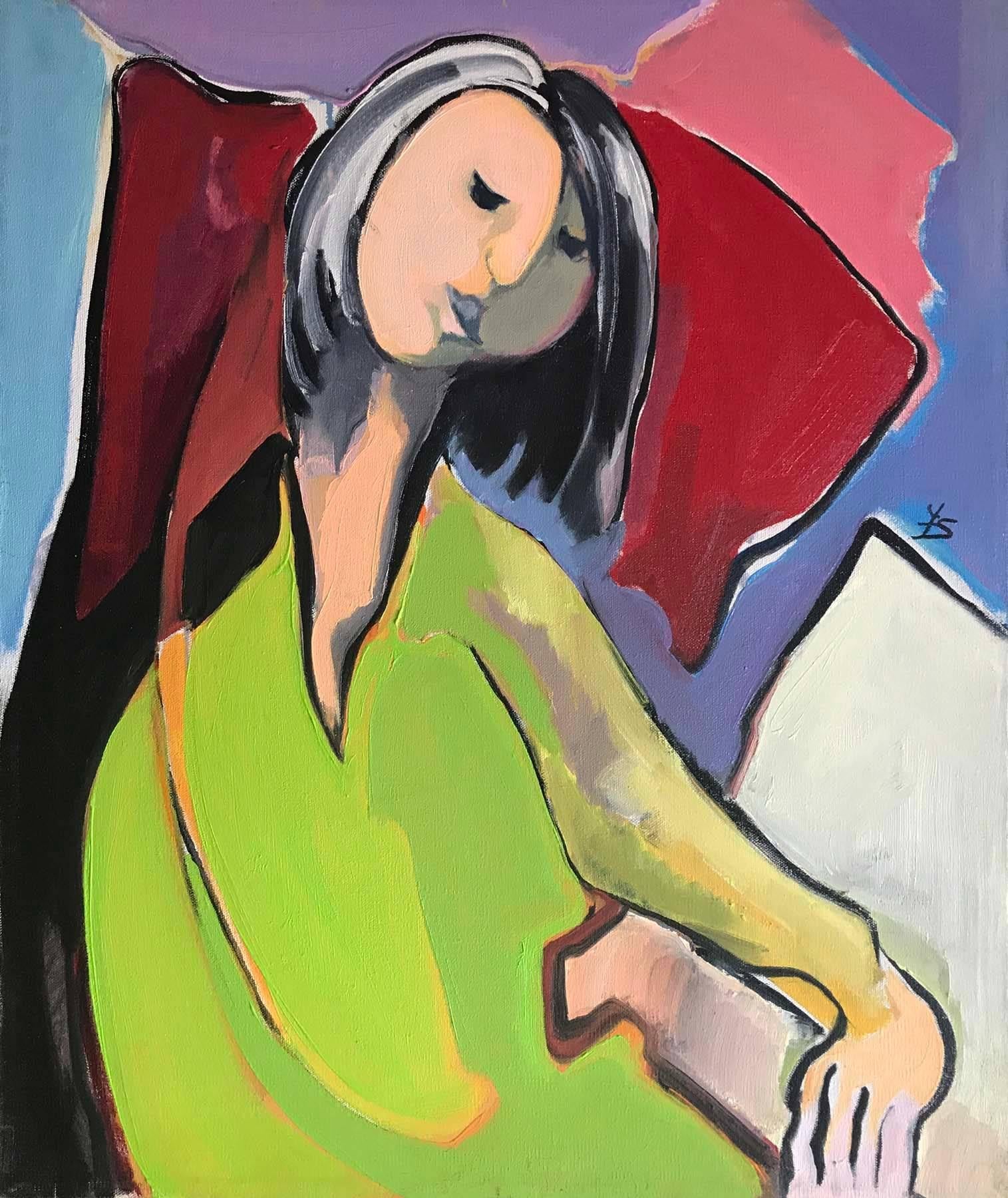 Fay Singer Portrait Painting - Woman in Green