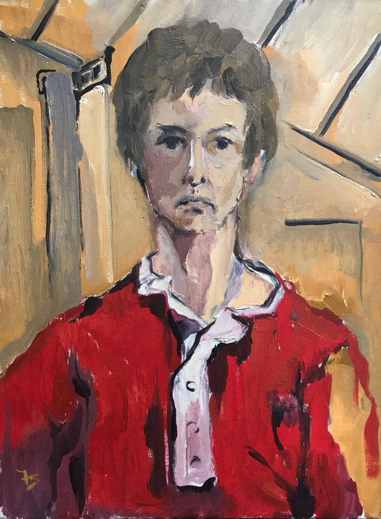 Fay Singer Figurative Painting - Man in Red