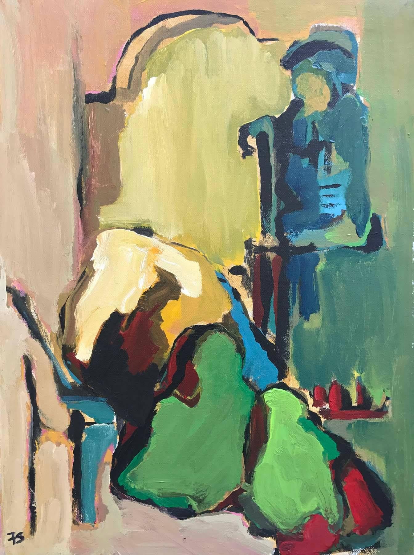 Fay Singer Abstract Painting - Abstract Still Life